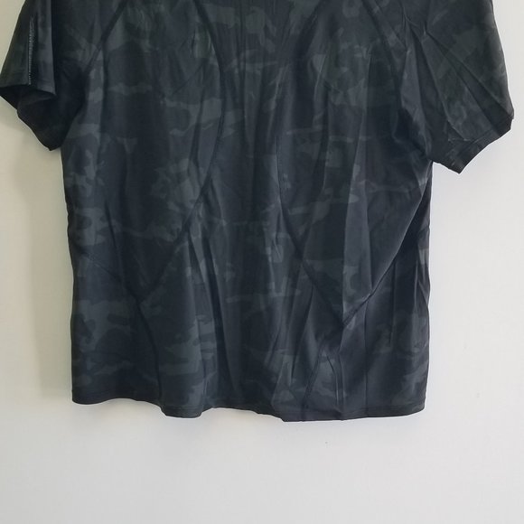 Lululemon Outrun the Heat Short Sleeve Incognito Camo Multi Gator Green 10 EUC - Picture 2 of 10